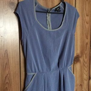 Chiffon periwinkle dress with pockets